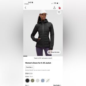 lululemon athletica Women's Down For It All Jacket - Black